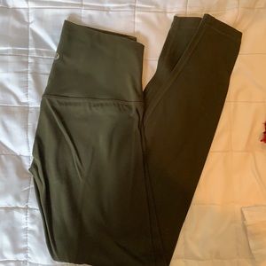 Green lulu lemon align leggings.